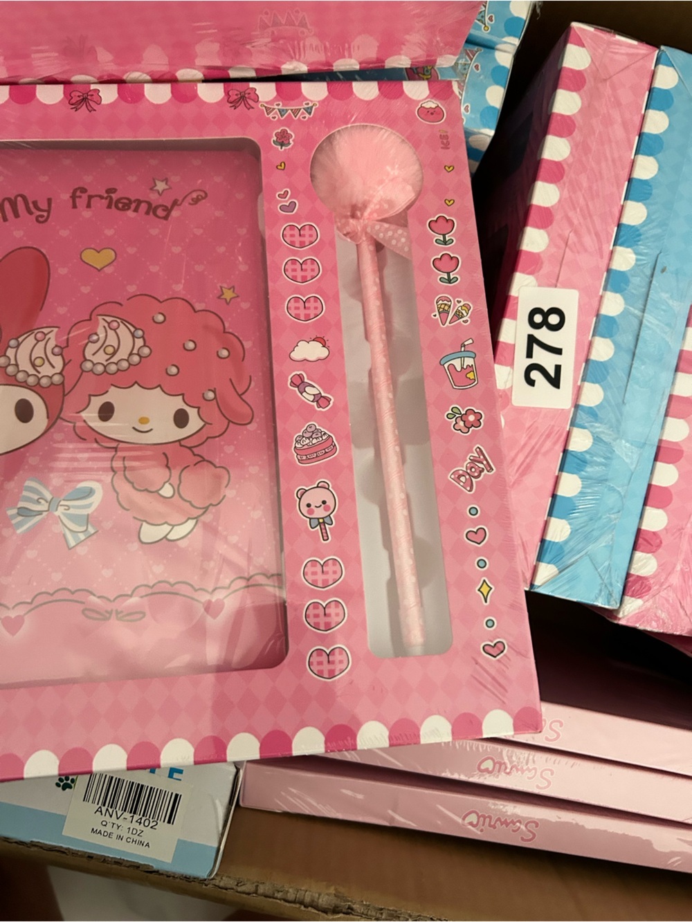 4/$50 Sanrio My Melody Pink Floral notebook Stationery Set - Picture 5 of 5